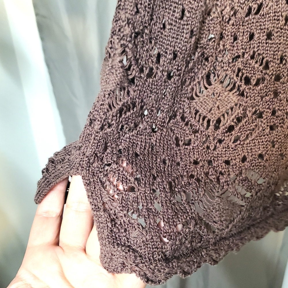 Modern Soul Chocolate Crochet Tunic View 5